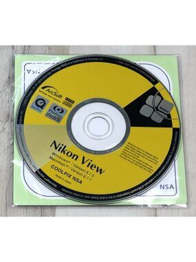Nikon View Version 6.1 + Reference Manual CD-Rom Windows/Mac for CoolPix Camera